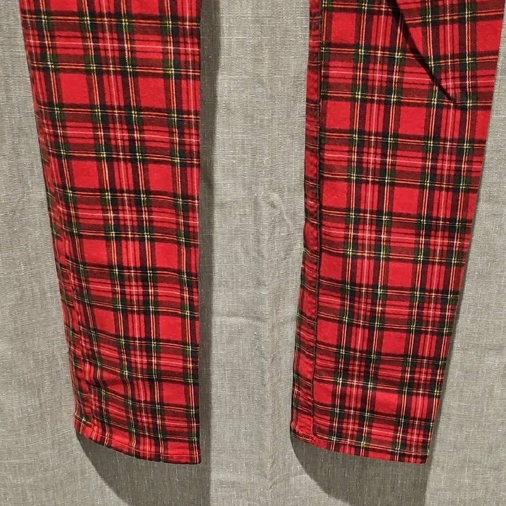 Ralph Lauren Girls Red Plaid Stretch Jeans